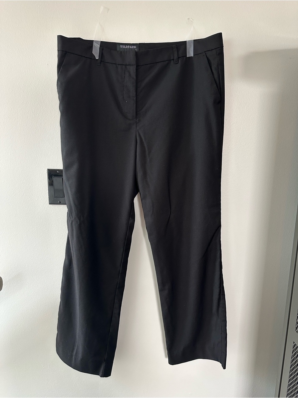 Wildfang Black Straight-Leg Trousers
